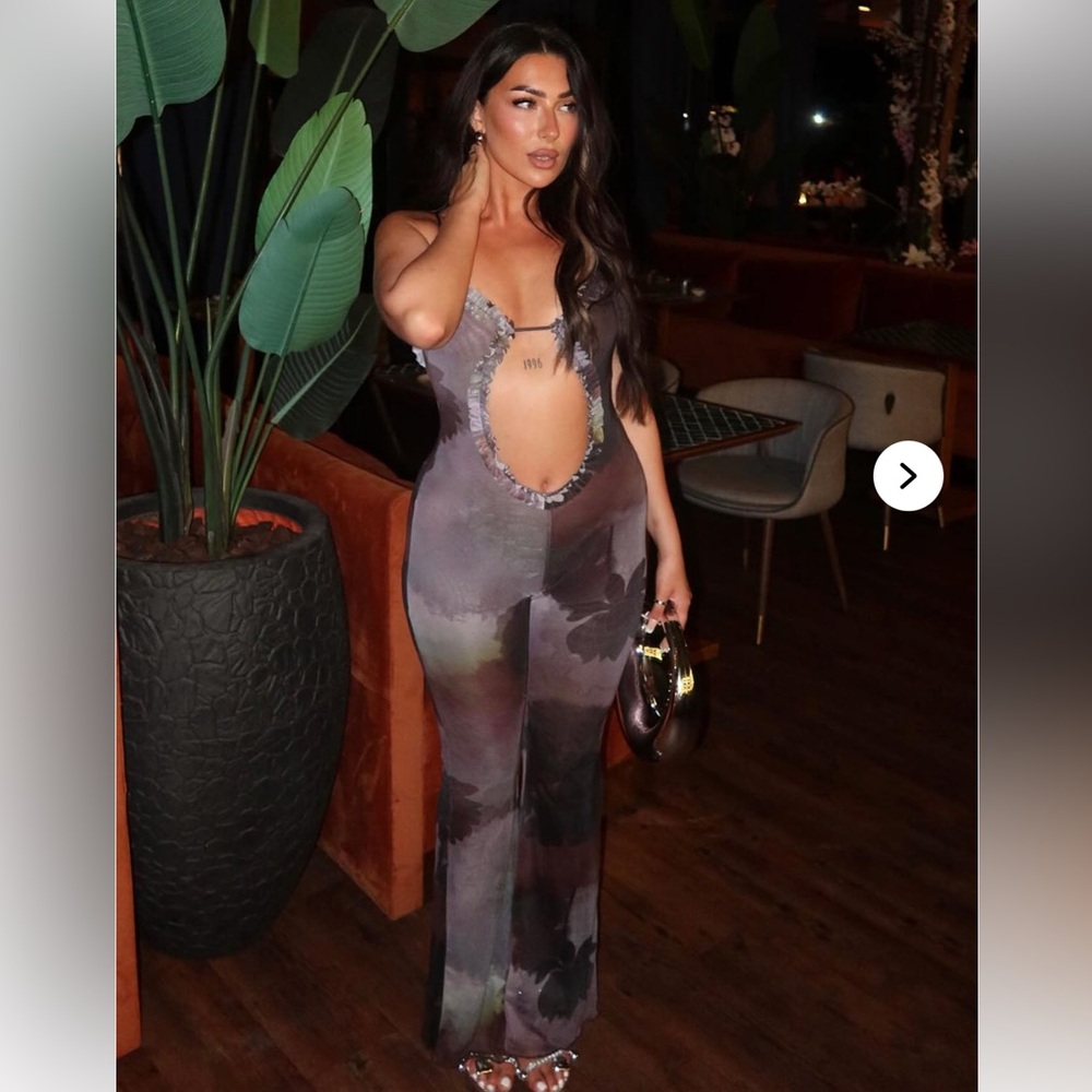 Fashion nova mesh jumpsuit